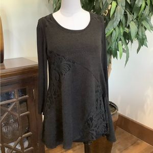 Black 2 pc Lace Tunic